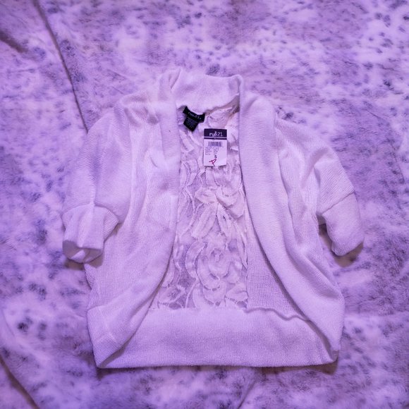 White lace Cardigan Bolero